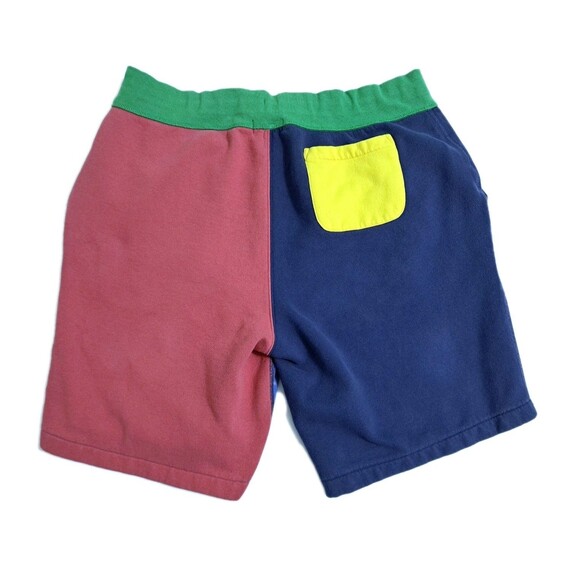 Polo Ralph Lauren Men's 2XL Colorblock Fleece Sweat Shorts Red Blue Yellow Gym - Picture 6 of 9